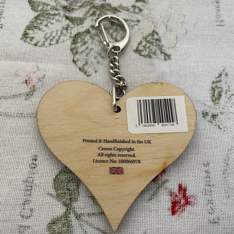 OS Map Heart Keyring