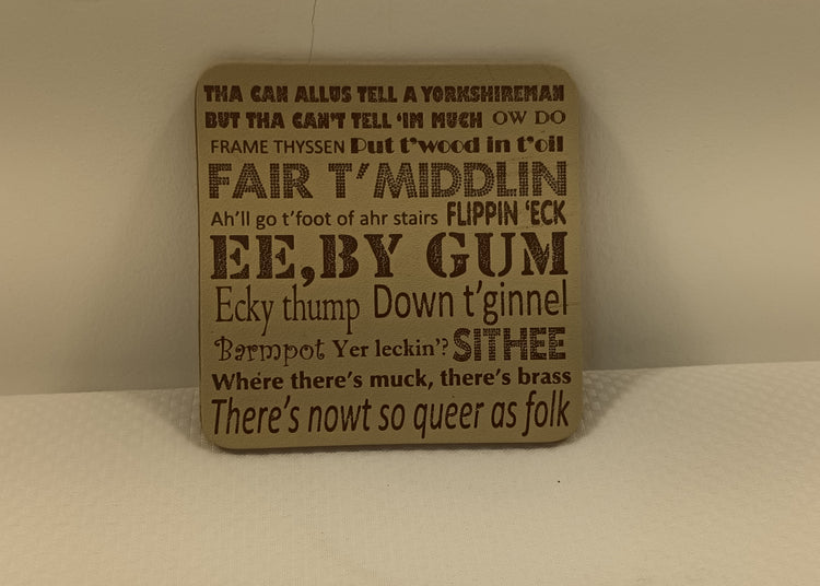Yorkshire Diallect Coaster