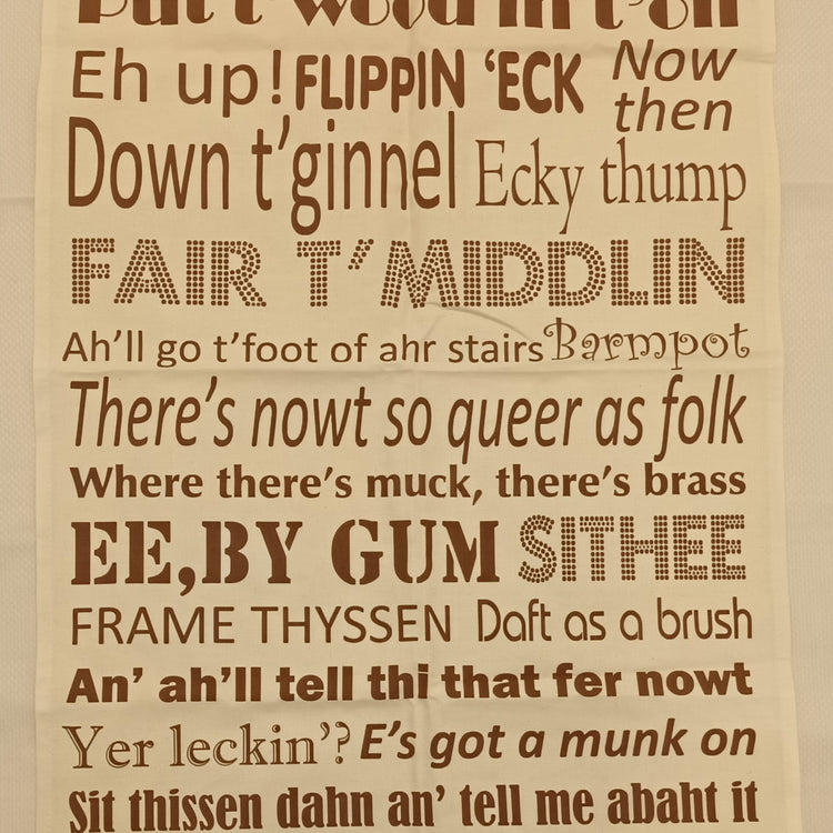 Yorkshire Dialect Tea Towel