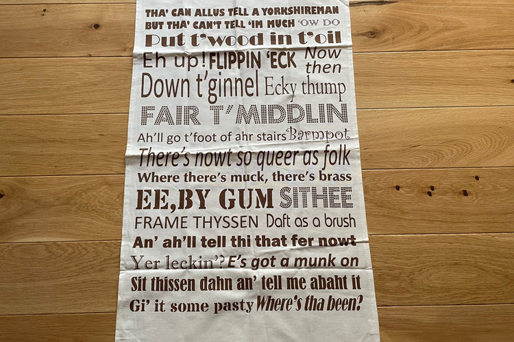 Yorkshire Dialect Tea Towel
